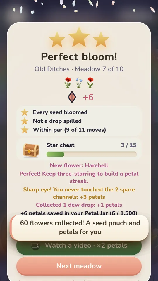 A finished meadow puzzle